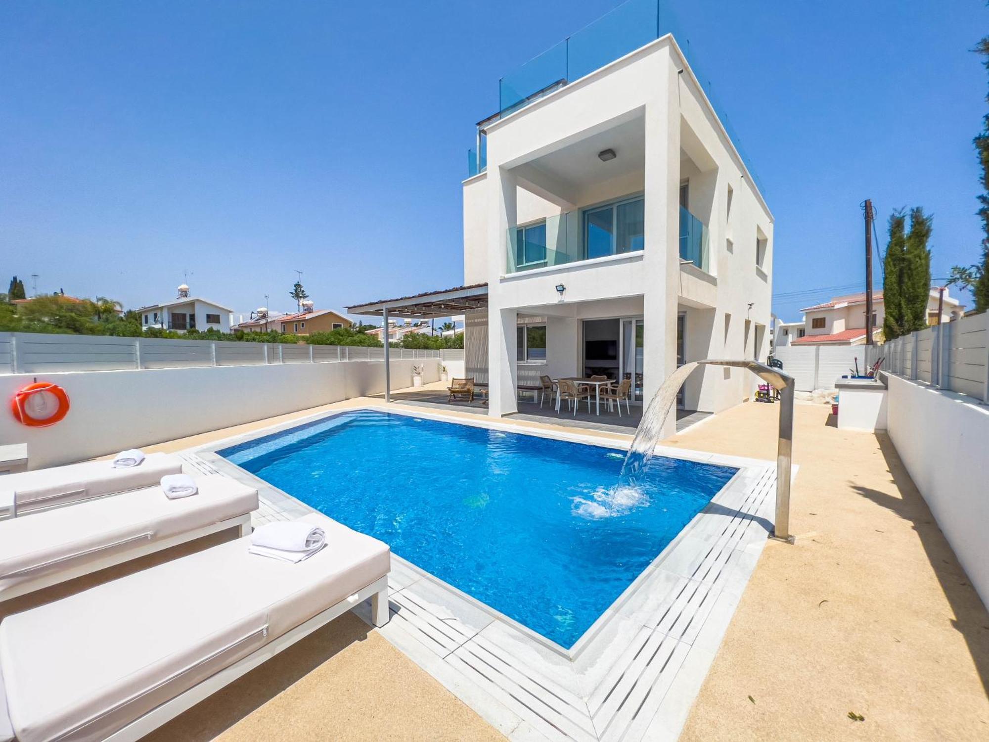 Geo Panoramic Villa +Pool +Game Room +Gym Protaras Bagian luar foto